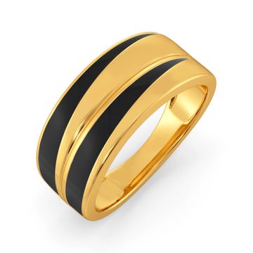 Leather Love Gold Rings