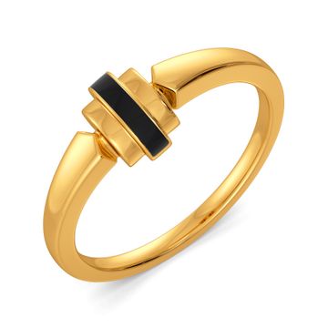 Spirit O Leather Gold Rings