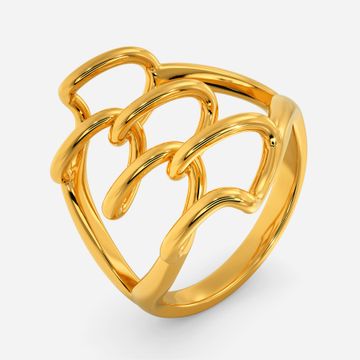 Two Loop Knot Gold Rings