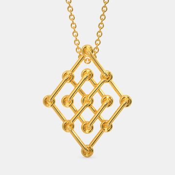 Laced Together Gold Pendants