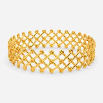 Laced Together Gold Bangles