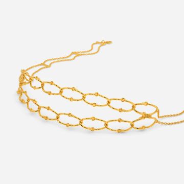 Looped Lace Gold Necklaces