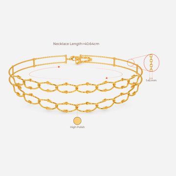 Looped Lace Gold Necklaces