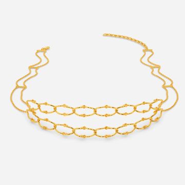 Looped Lace Gold Necklaces