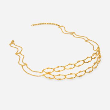 Looped Lace Gold Necklaces