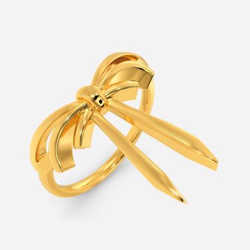 Bow line Lace Gold Rings