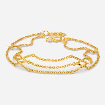 Kriss Kross Lace Gold Bracelets