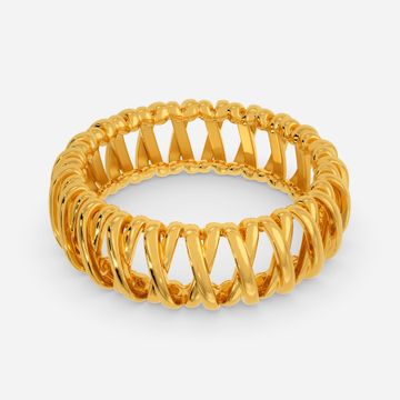 Kriss Kross Lace Gold Rings