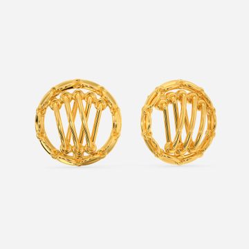 Lattice Lace Gold Earrings