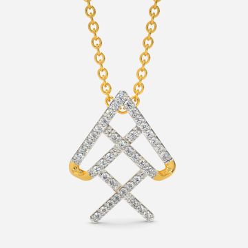 Zippered Lace Diamond Pendants