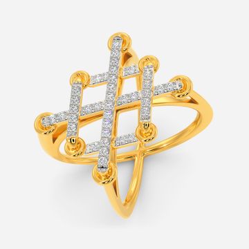 Hidden Knot Lace Diamond Rings