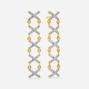 Free flow Lace Diamond Earrings