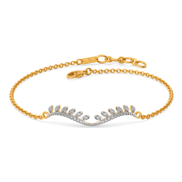 Gilded Plume Diamond Bracelets