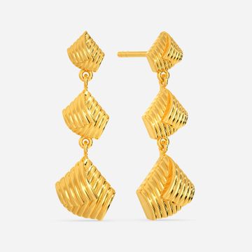 Pile on the Drama Gold Earrings