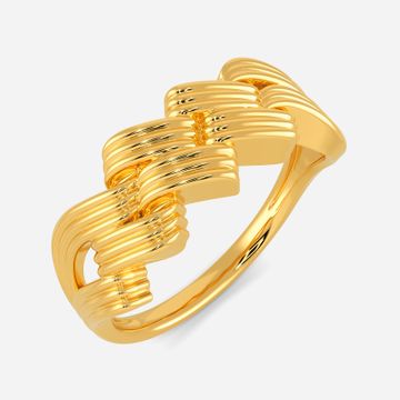 Furry Folds Gold Rings
