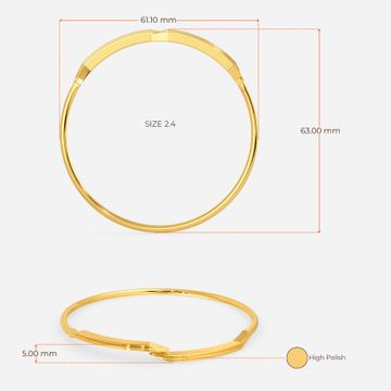 Puffer Please Gold Bangles