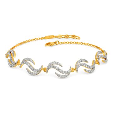Feathered Simplicity Diamond Bracelets