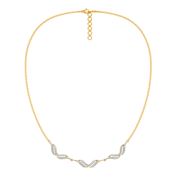 Feathered Simplicity Diamond Necklaces