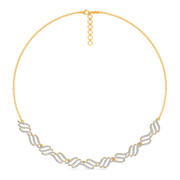 Marabou Feathers Diamond Necklaces