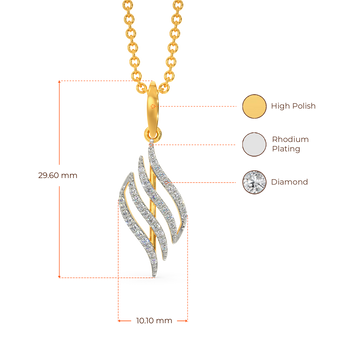 Marabou Feathers Diamond Pendants