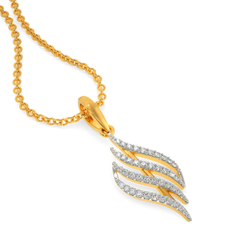 Marabou Feathers Diamond Pendants