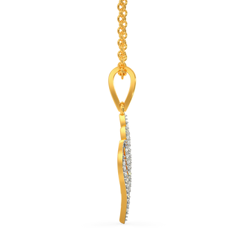 Marabou Feathers Diamond Pendants