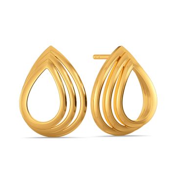 Abstract Flair Gold Earrings