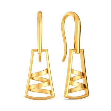 Edgy Elements Gold Earrings