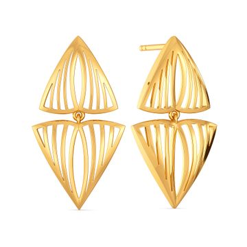 Quirky Picks Gold Earrings