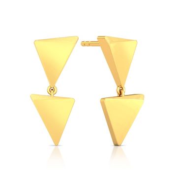 Double Tringles Gold Earrings
