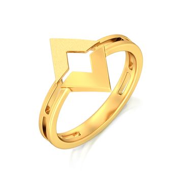 Triangular Tales Gold Rings