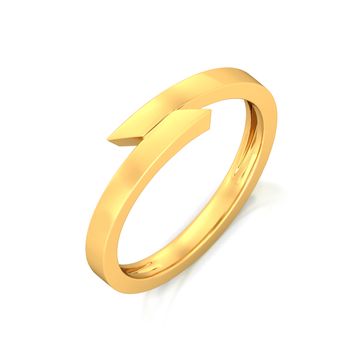 Love Triangle Gold Rings