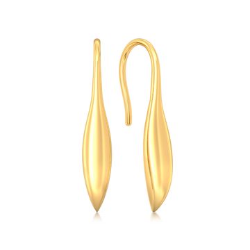 Falcate Facets Gold Earrings