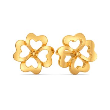 Florally Fabulous Gold Earrings