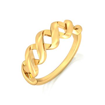 Spiral Goes Viral Gold Rings