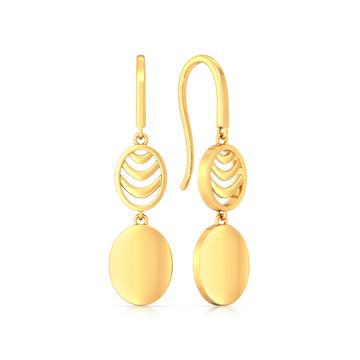 Oval Ambition Gold Earrings