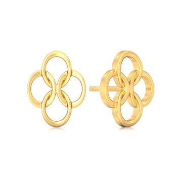 Bound to Round Gold Earrings