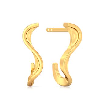 Crave the wave Gold Earrings