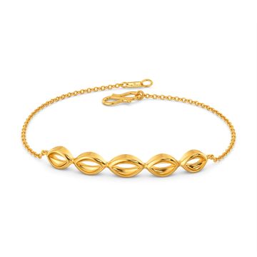 Cryptical Elliptical Gold Bracelets