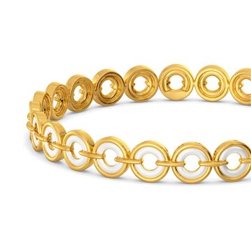 Ivory Discs Gold Bangles