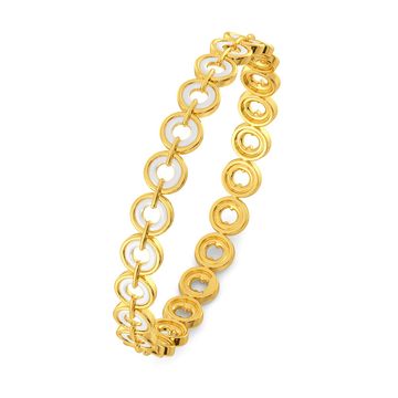 Ivory Discs Gold Bangles