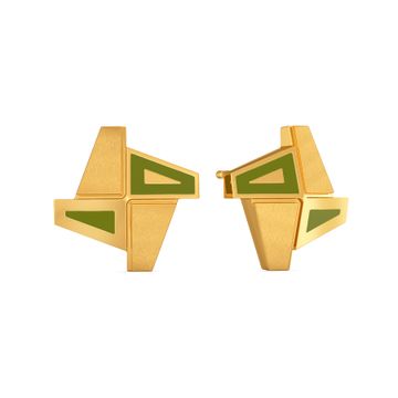 Colour Me Combat Gold Earrings