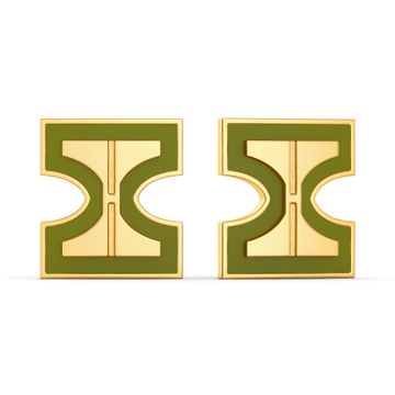 Military Mode Gold Earrings