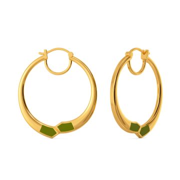 Military Utility Gold Earrings