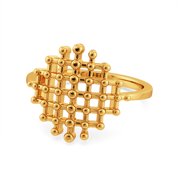 Mesh Mystique Gold Rings