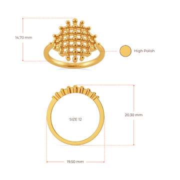 Mesh Mystique Gold Rings