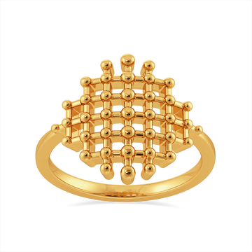 Mesh Mystique Gold Rings