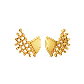 Mesh Mystique Gold Earrings