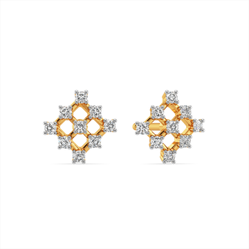 Mesh Match Diamond Earrings
