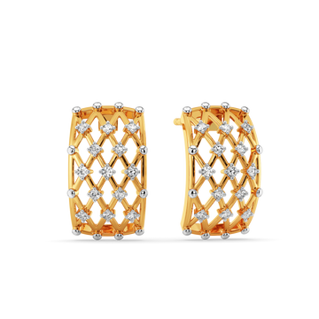 Lets Mesh It  Diamond Earrings